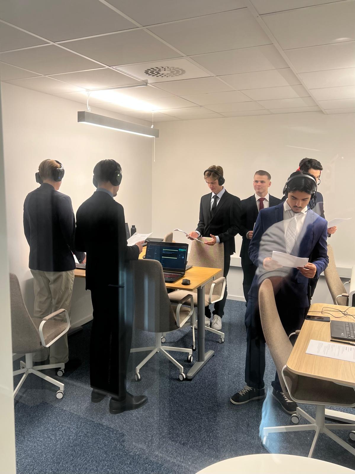 Team member standing