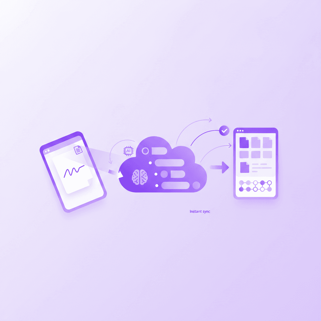 Scanning handwritten notes into a free digital flashcard application