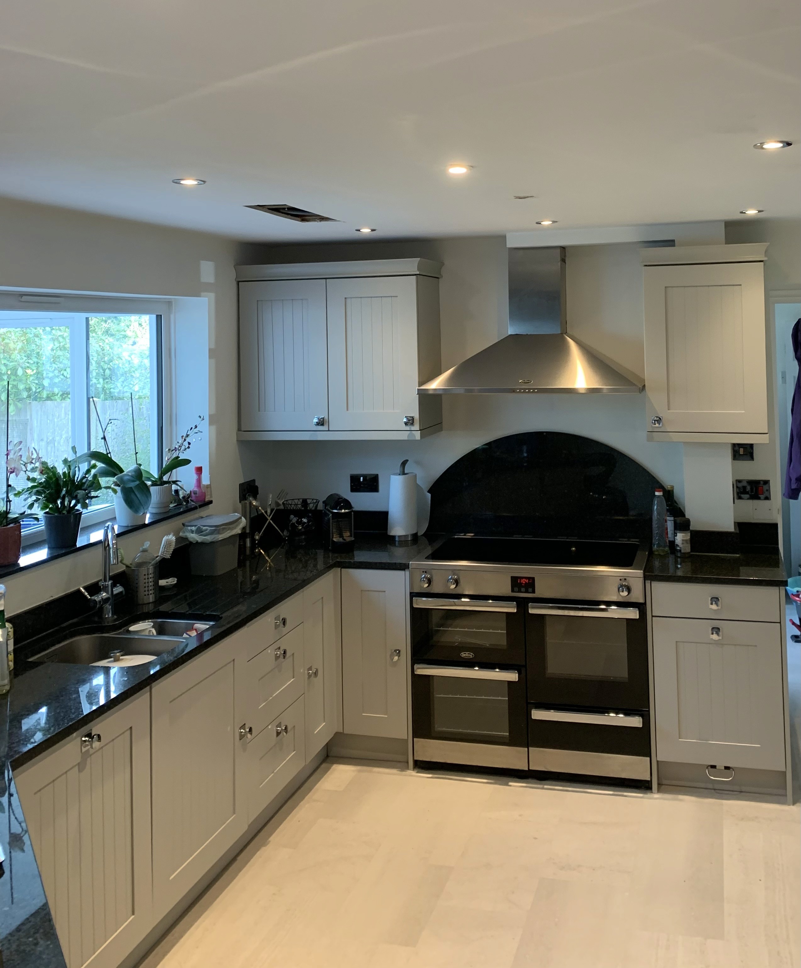 A after photo of a newly sprayed kitchen