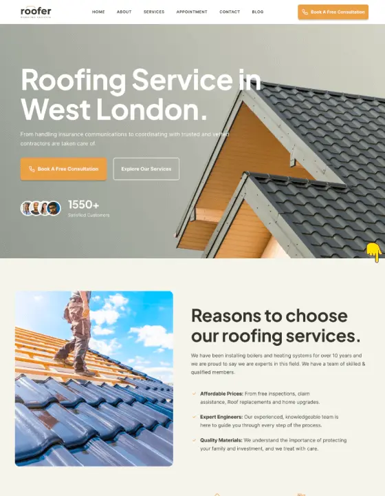 Roofing & Carpentry Website Design