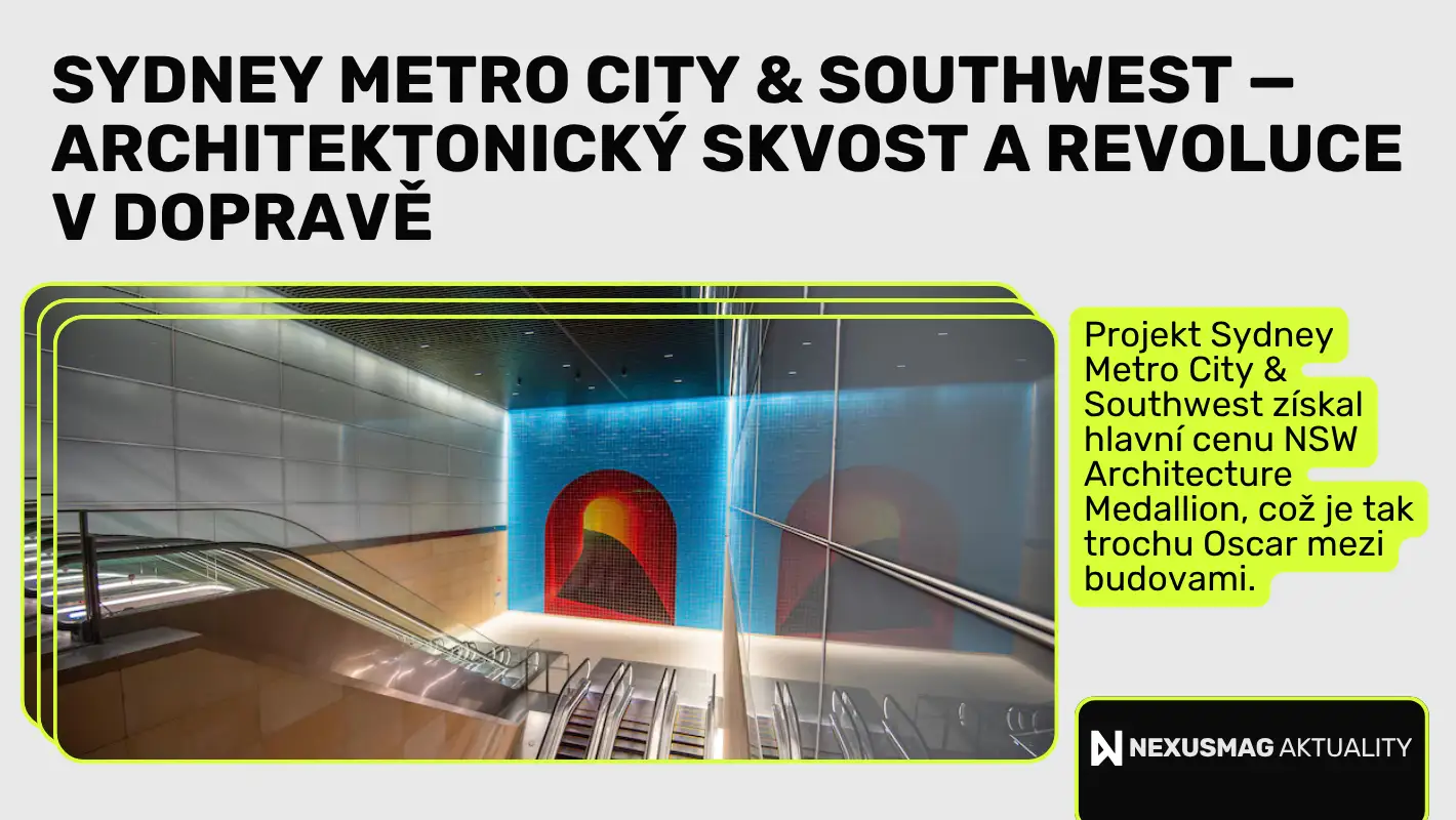 Sydney Metro, City & Southwest, architektura, veřejná doprava, metro bez řidiče, urbanismus, veřejný prostor, Foster + Partners, moderní stanice, dopravní infrastruktura, kulturní projekt, Australia metro 2025, městská doprava, technologická inovace, nexus mag