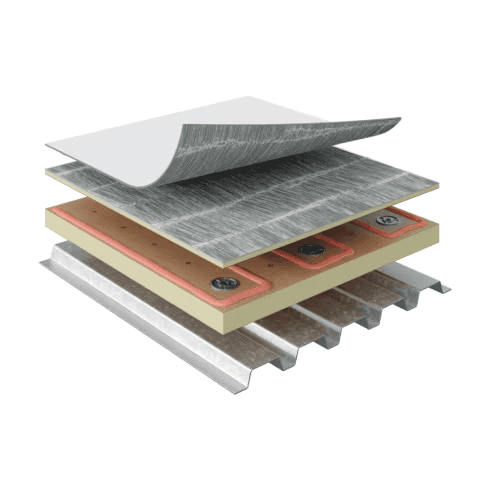 GAF EverGuard TPO adhered roof assembly cutaway