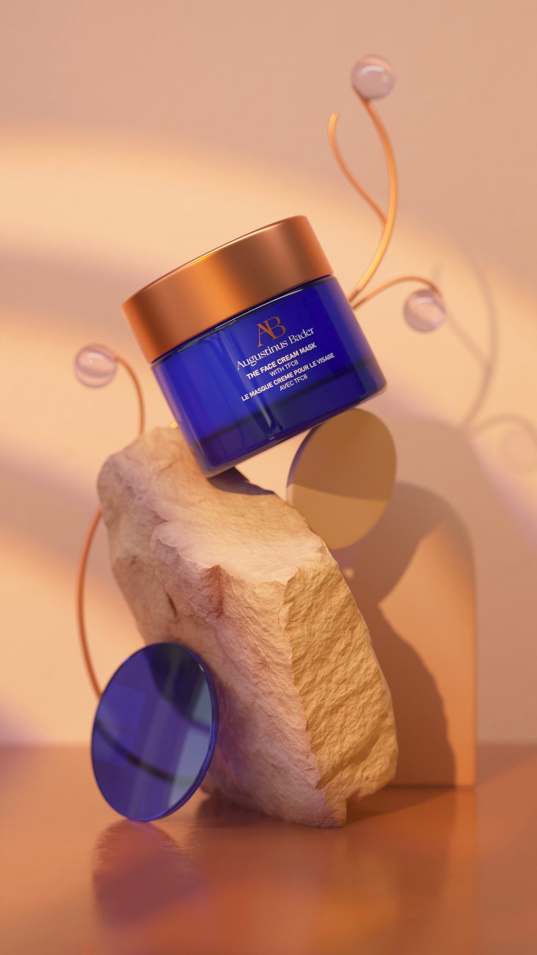 3D Photorealistic product render of Augustinus Bader face cream 