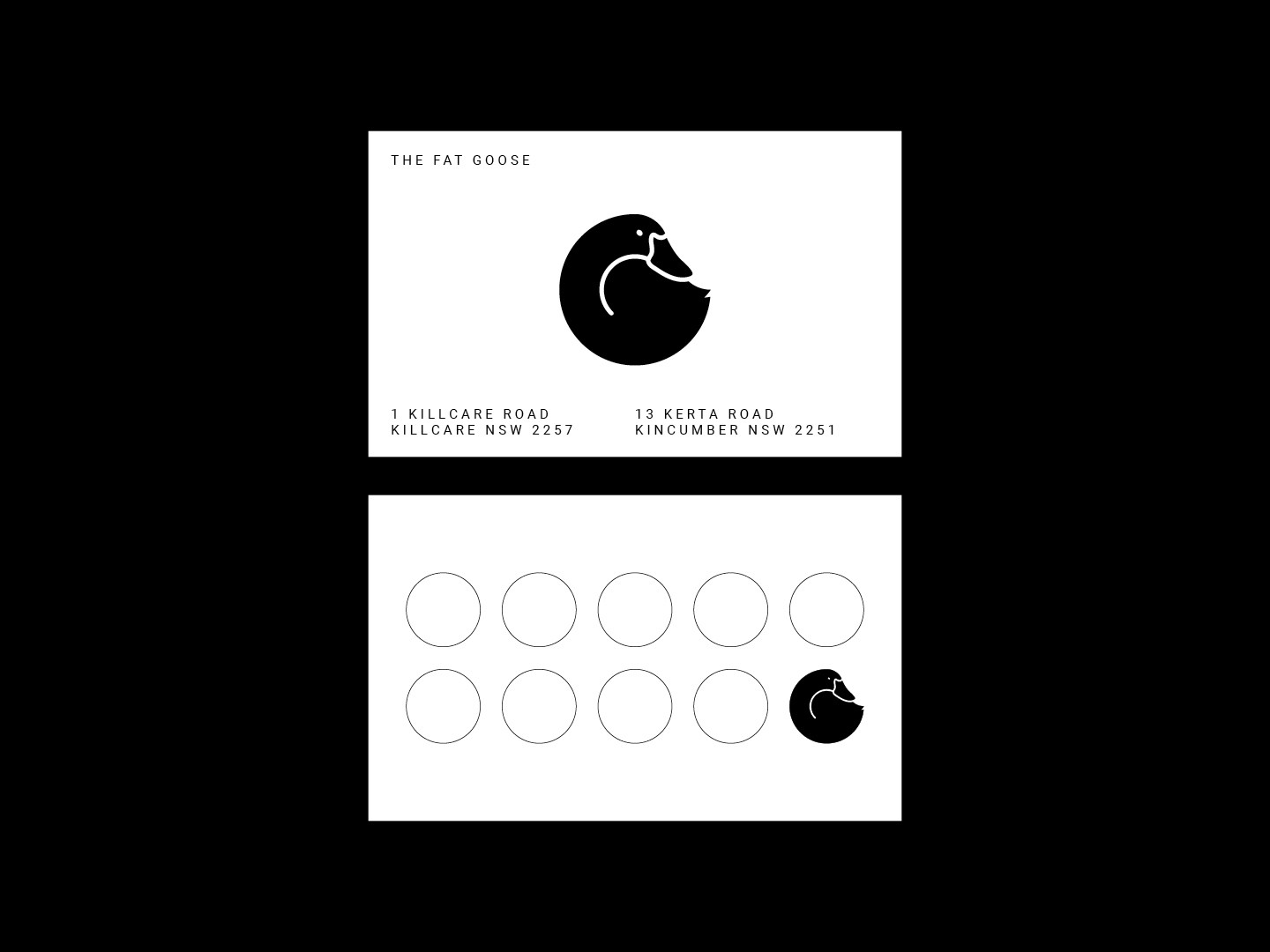 The Fat Goose Signage Drink Coasters