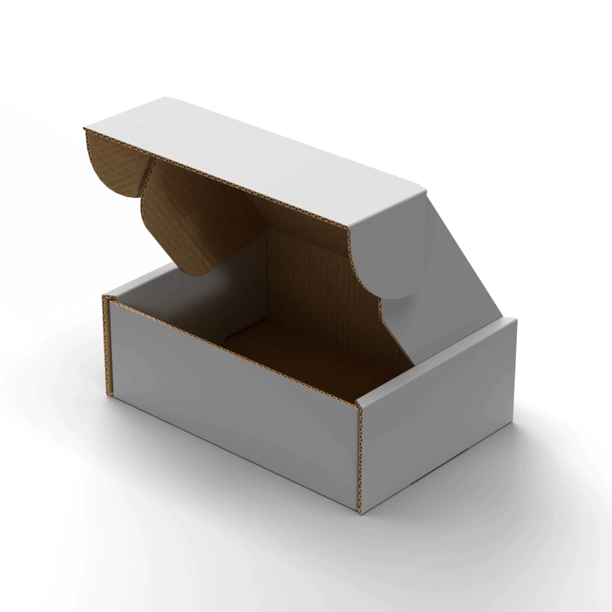 open kartonnen verpakkingsdoosje