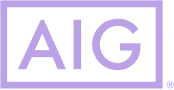 AIG logo in purple
