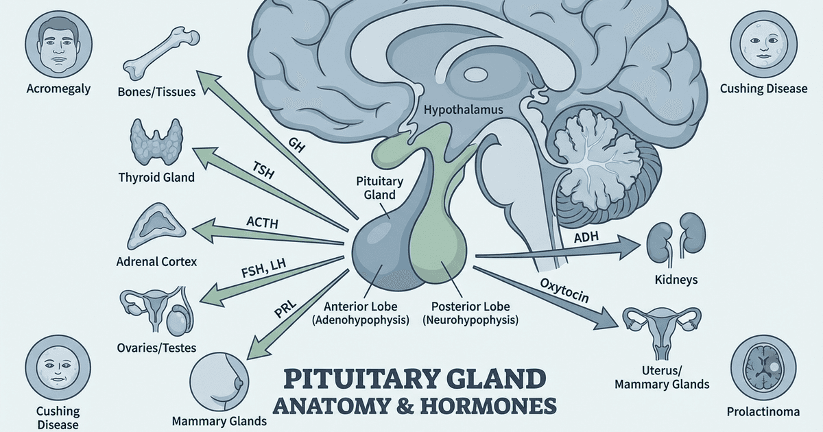 Cover: Pituitary Disorders: Complete High-Yield Guide for NEET PG and USMLE Step 1 (2026)