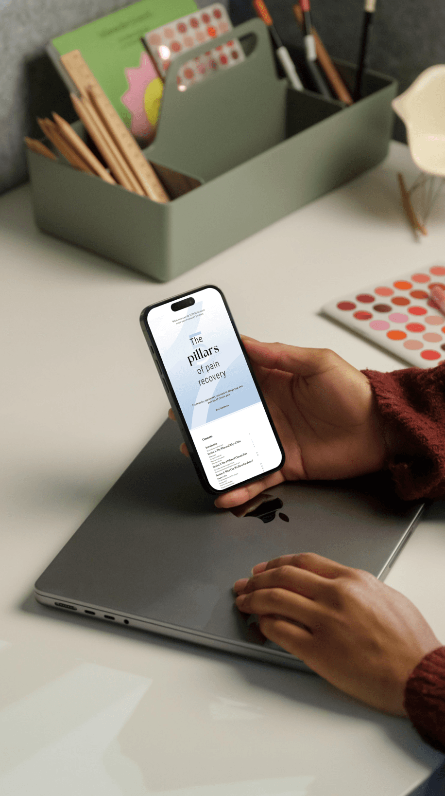 PainPlain 5 Steps of pain recovery ebook phone image