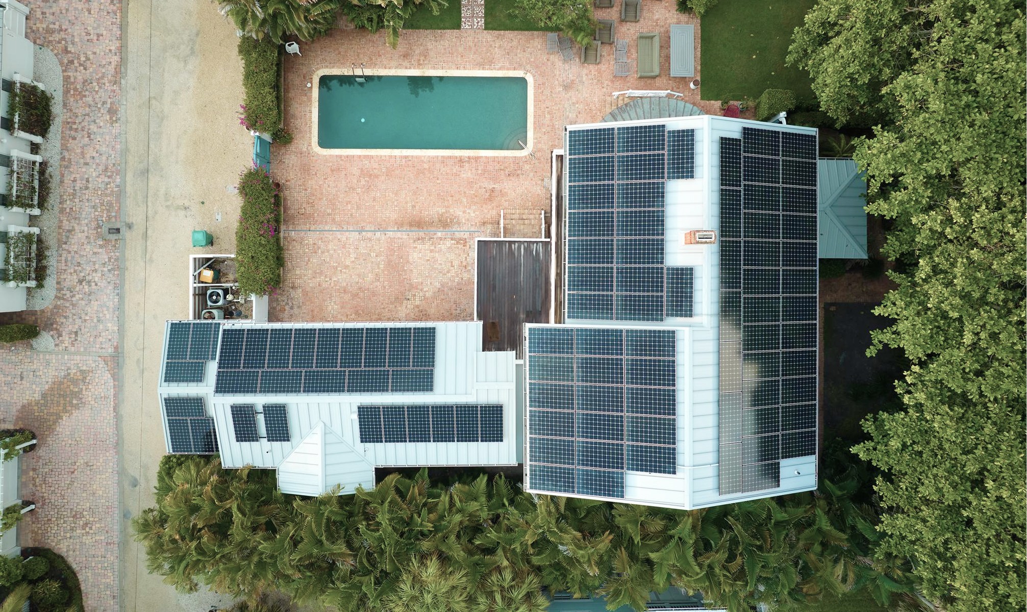 solar panel on roof