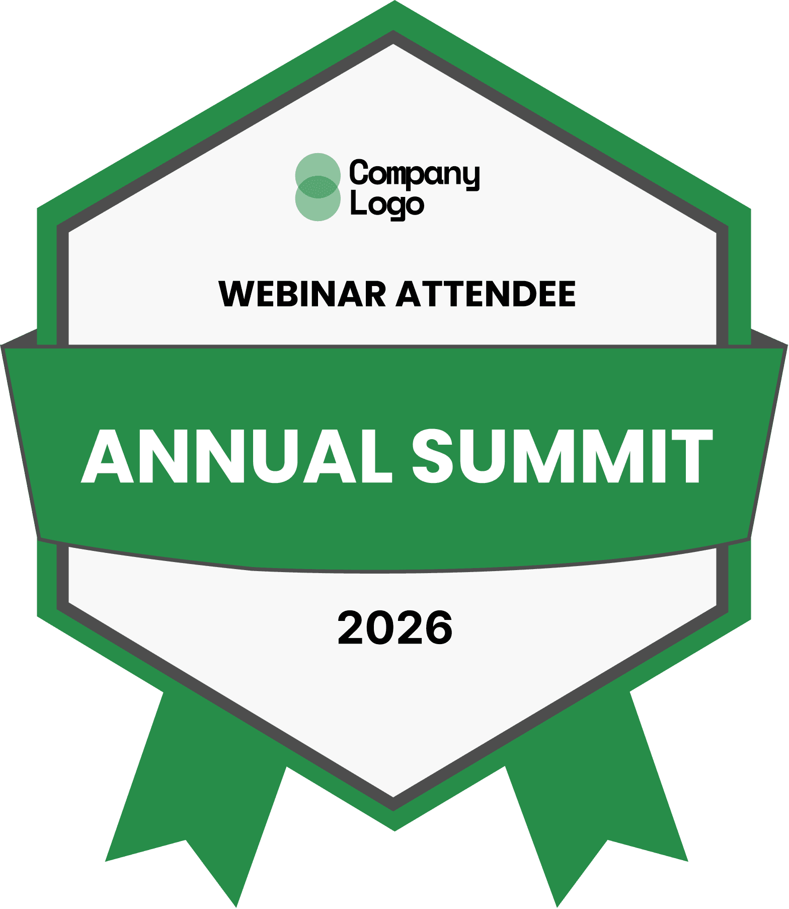 Wauld - Formal and classic green membership badge template