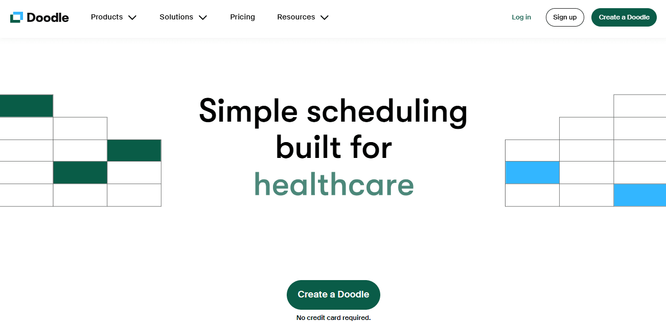 Screenshot of the Doddle homepage