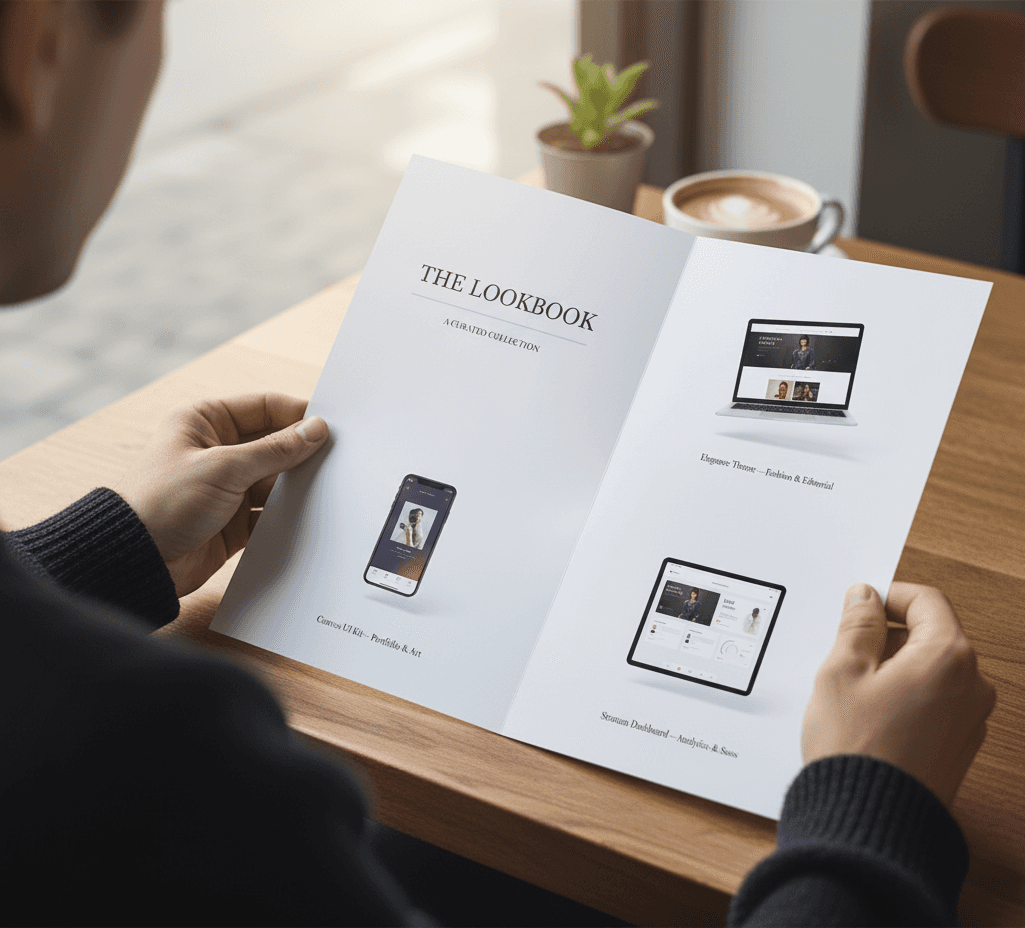 a person holding the brochure open