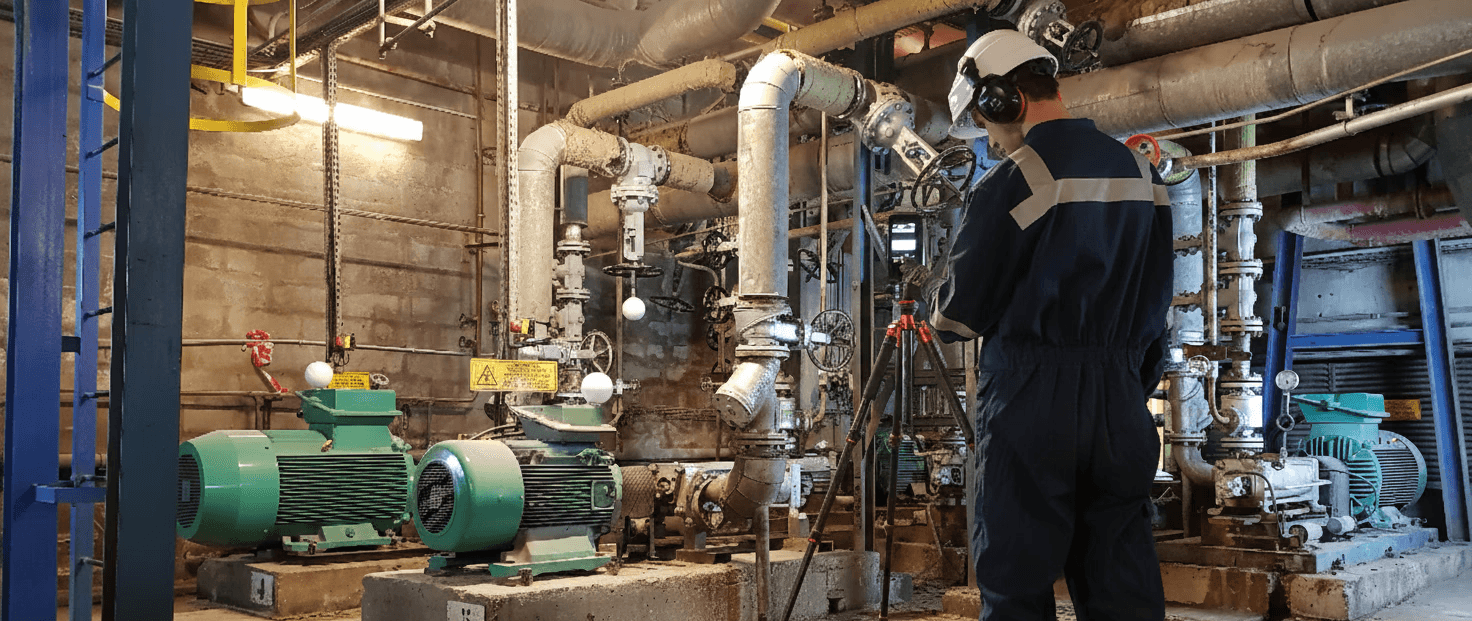 un ovrier photographant un chantier