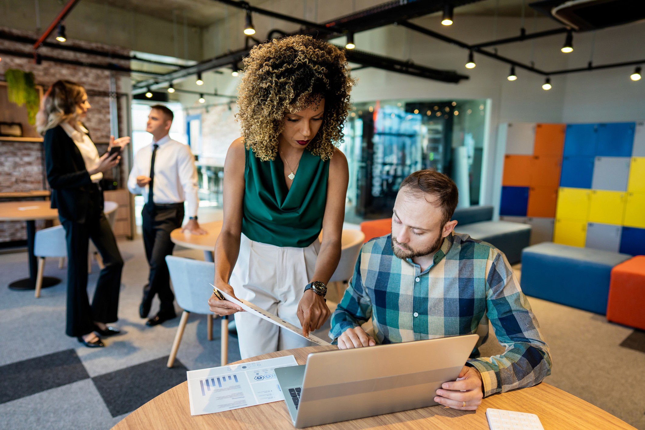 Coworkers in a startup incubator