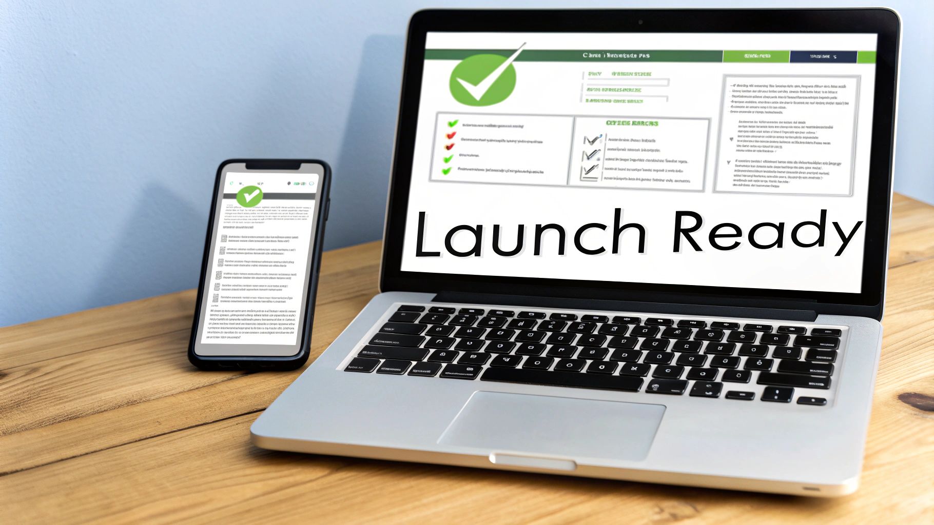A rocket launching from a smartphone screen, symbolizing an app launch.