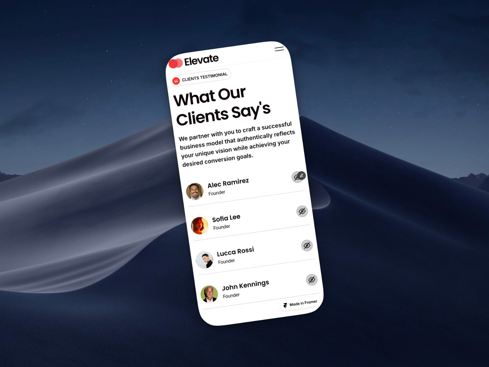 Elevate — 现代专业 SaaS 产品官网设计灵感