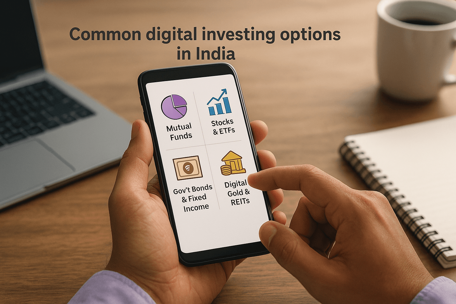 Common digital investing options in India