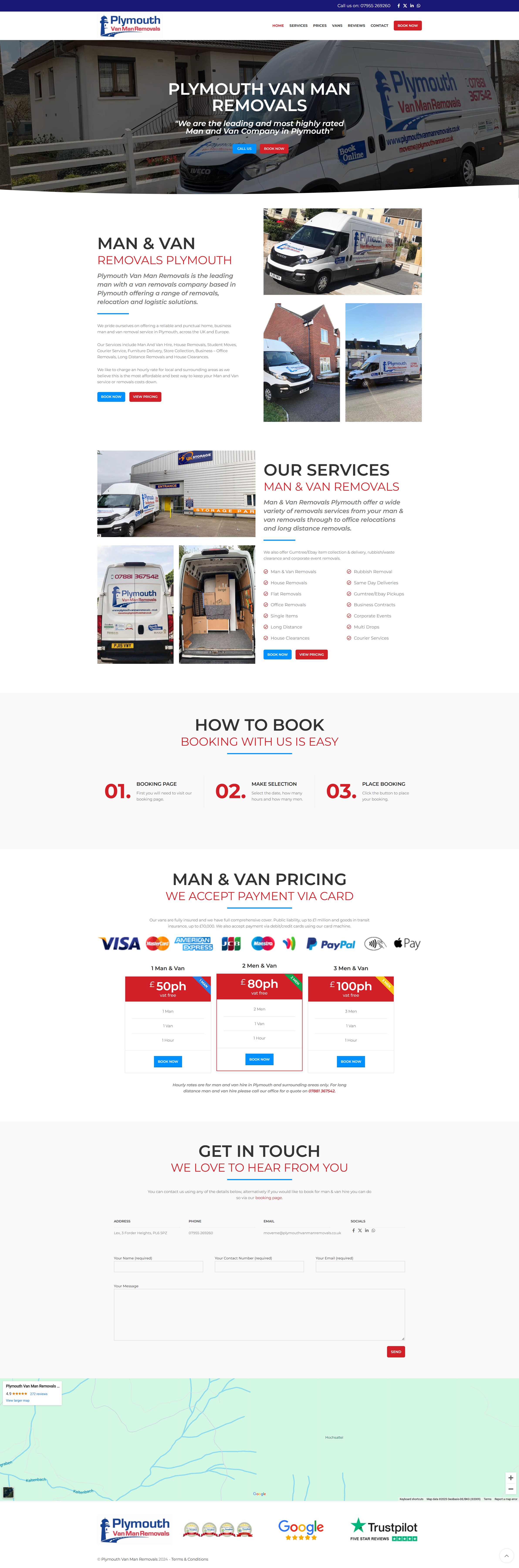 Plymouth Van Man Removals - Responsive website design