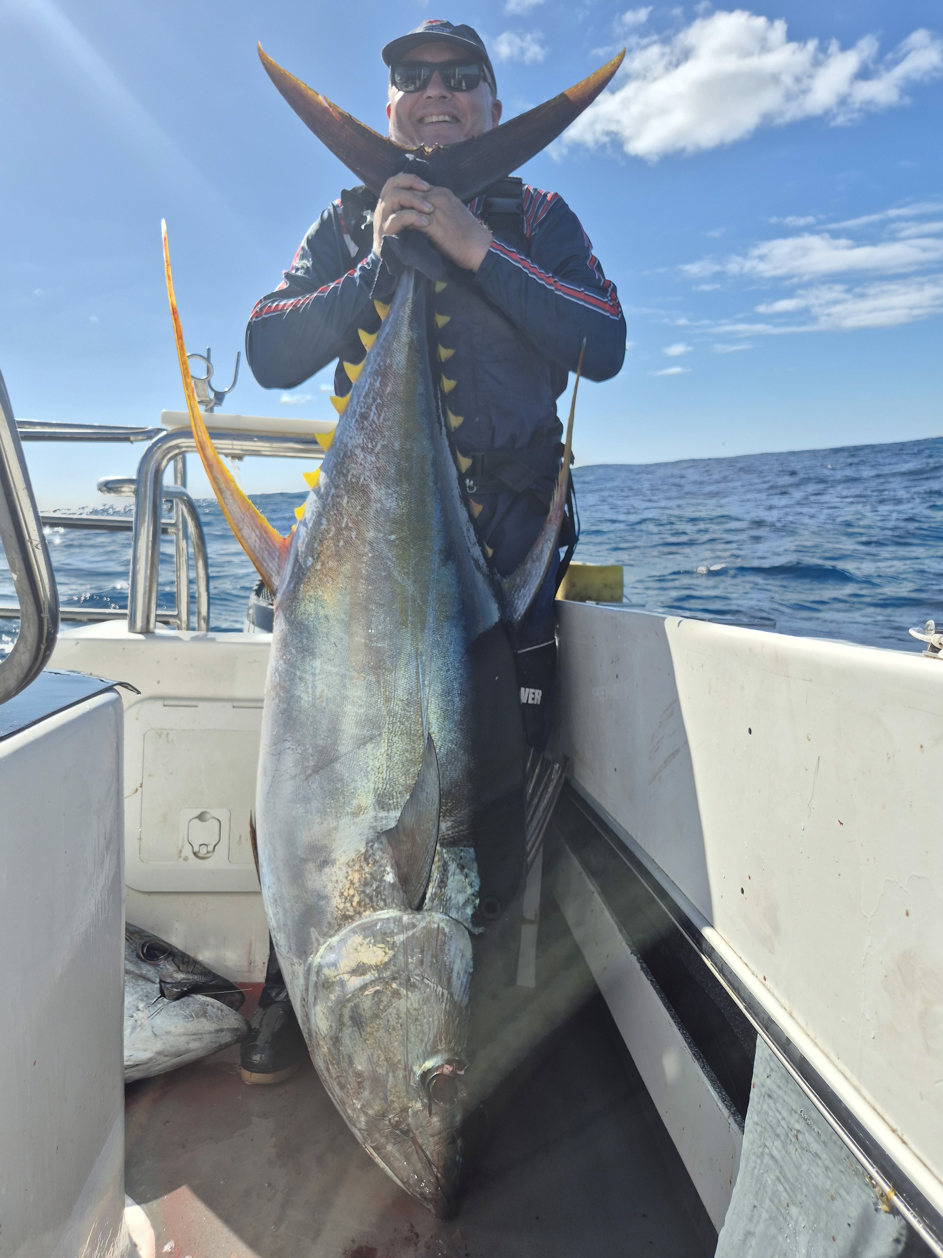 Group of anglers on deck during a guided Salt Safari adventure.