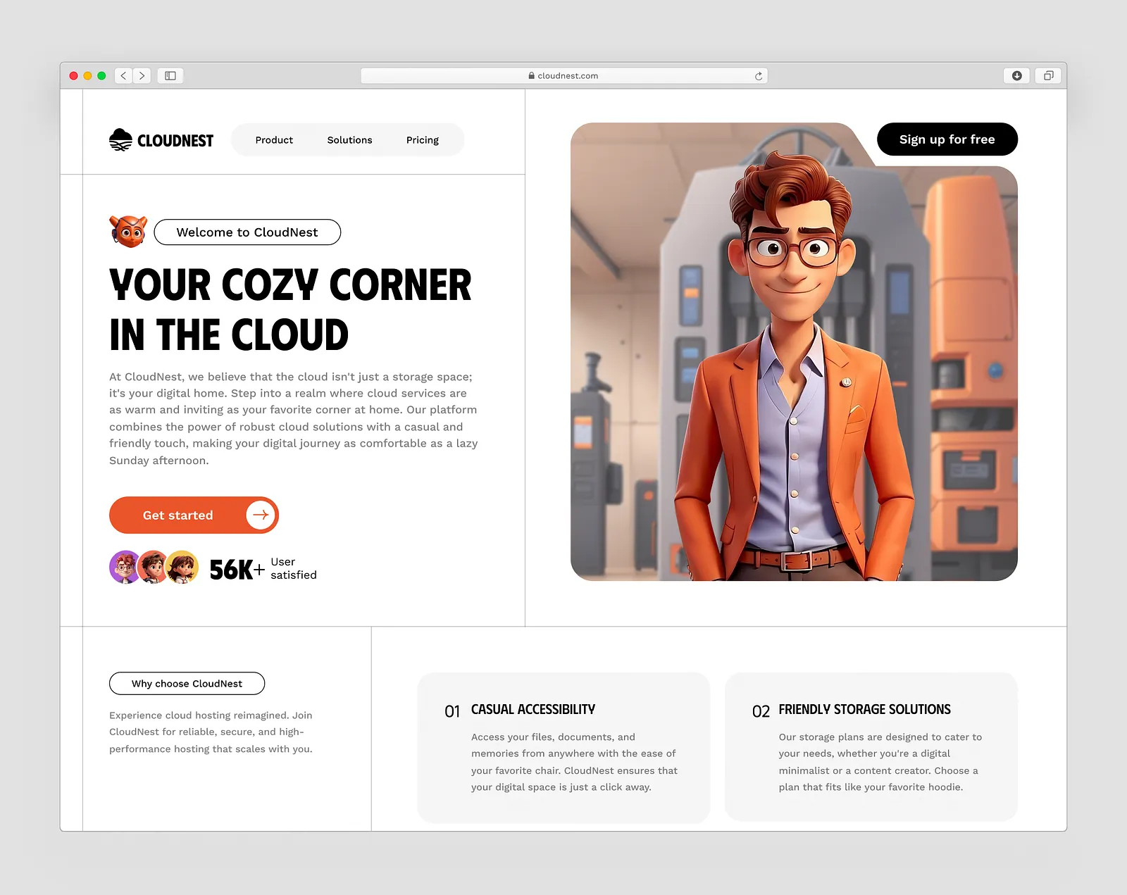 Image of CloudNest Website Design