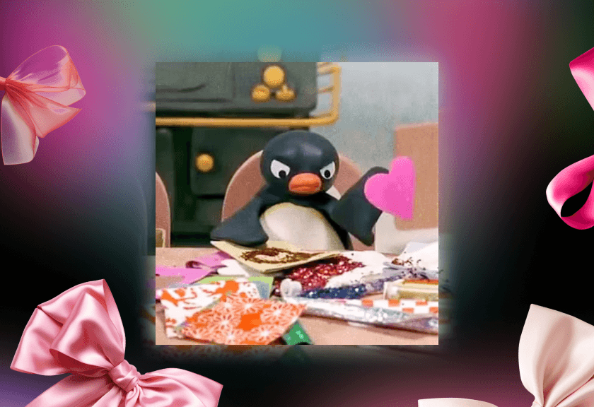 Fun and cheeky Galentine’s Day poster with Shrek, flames, and the bold text 'Let's go!