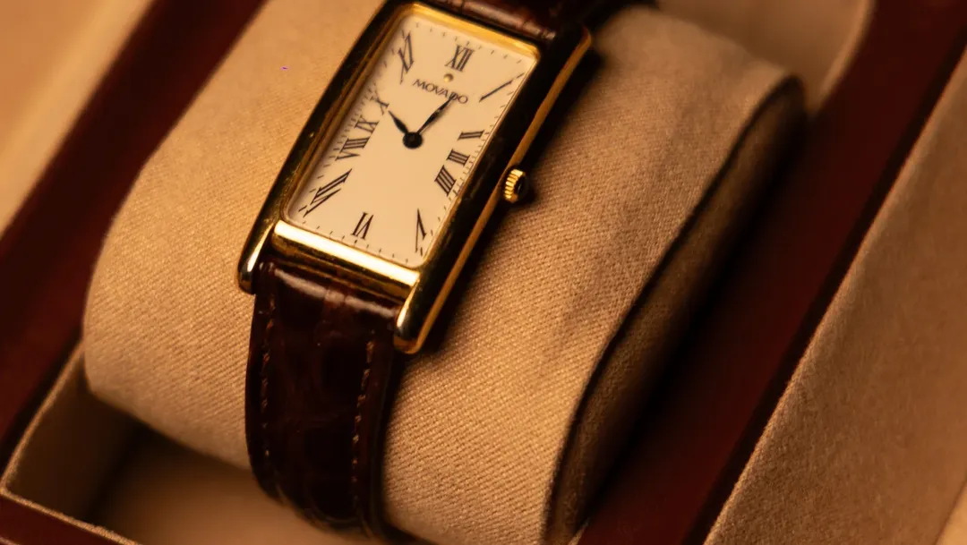 Vintage movado tank watch 