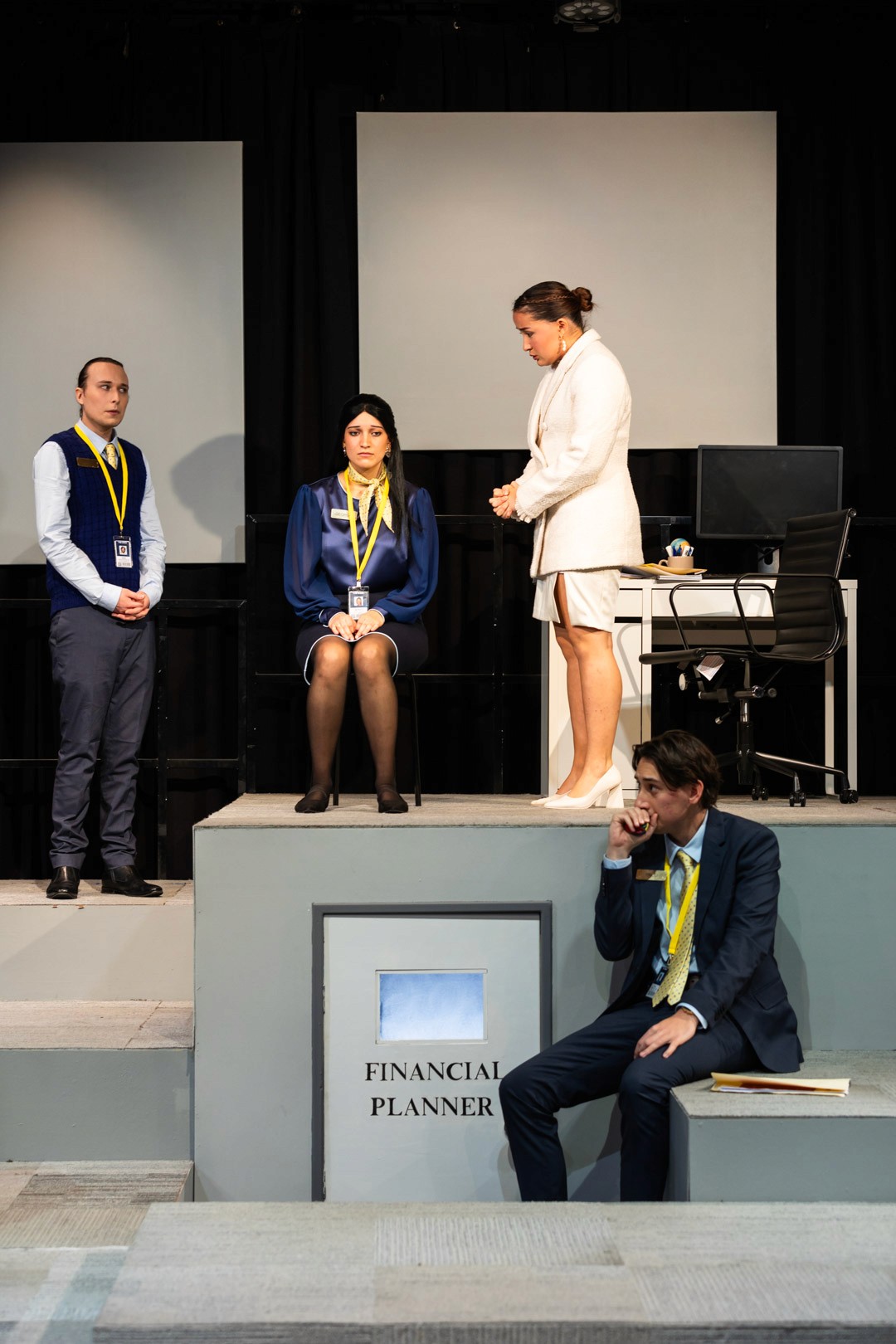 Man in chair introducing the show