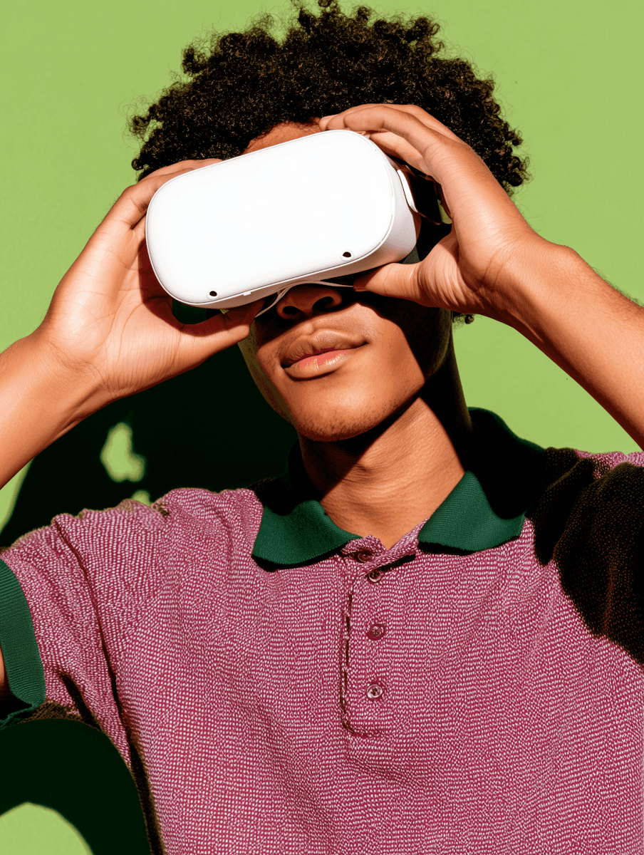 Man Using VR Headset