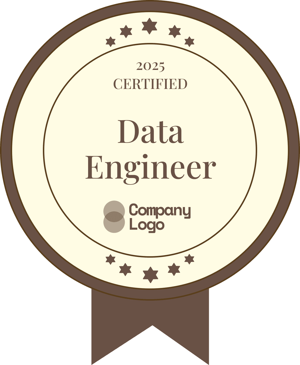 Wauld - Modern and straightforward brown completion badge template