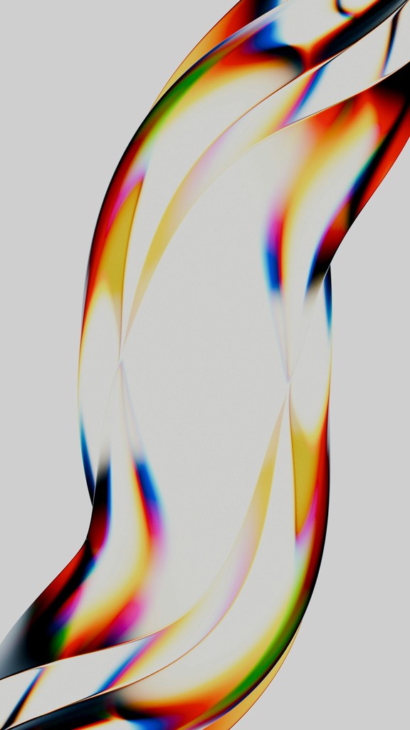 Abstract colorful ribbons against a light background