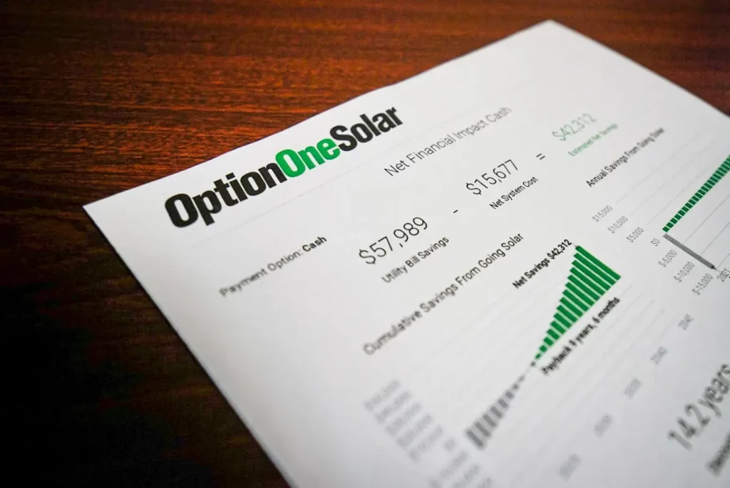 Solar quote example for solar lease contract