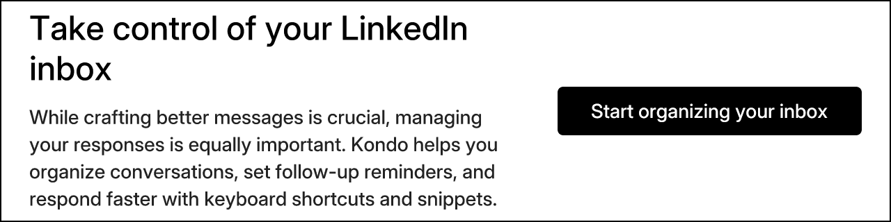 Take control of your LinkedIn inbox