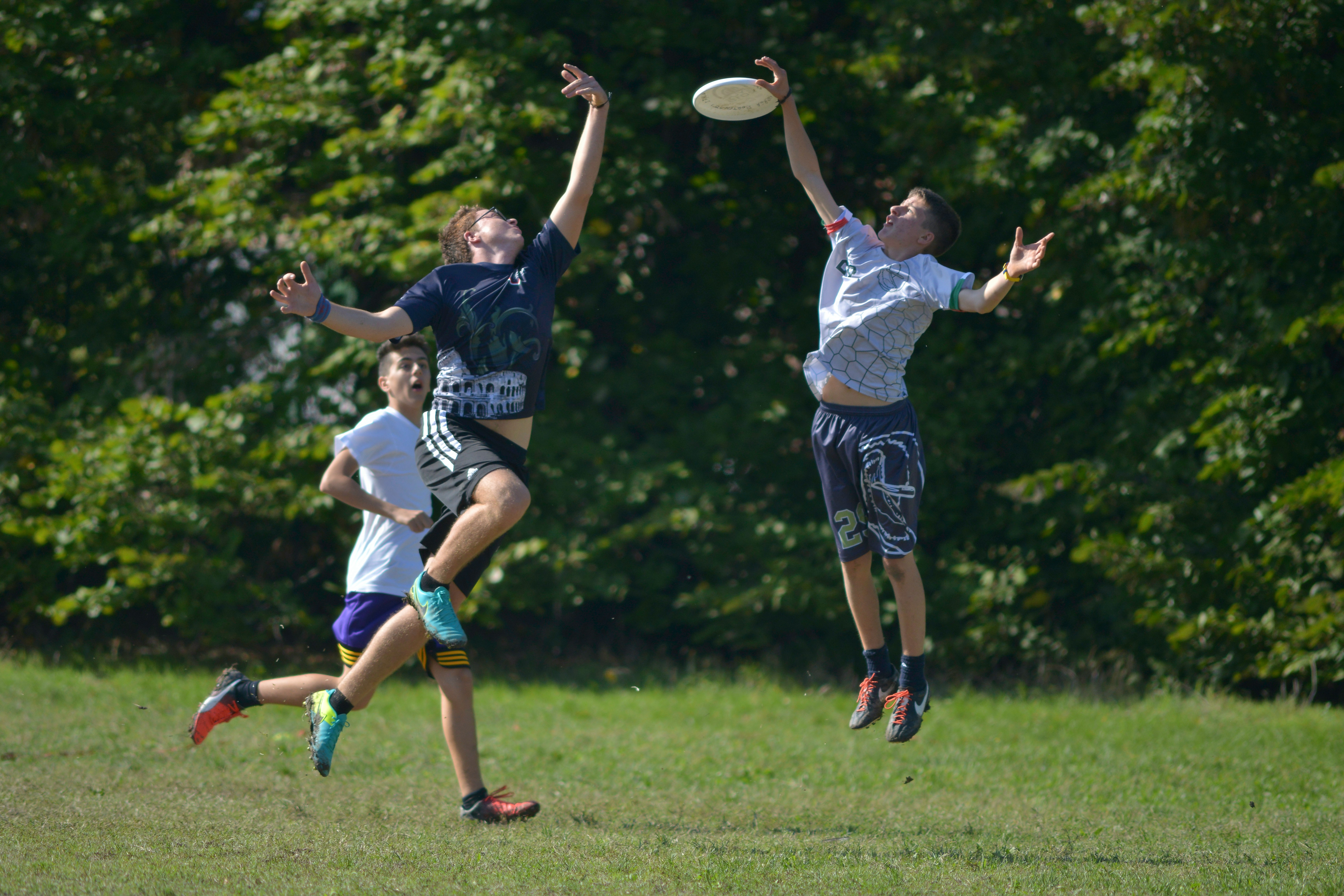 group of people playing ultimate frisbee