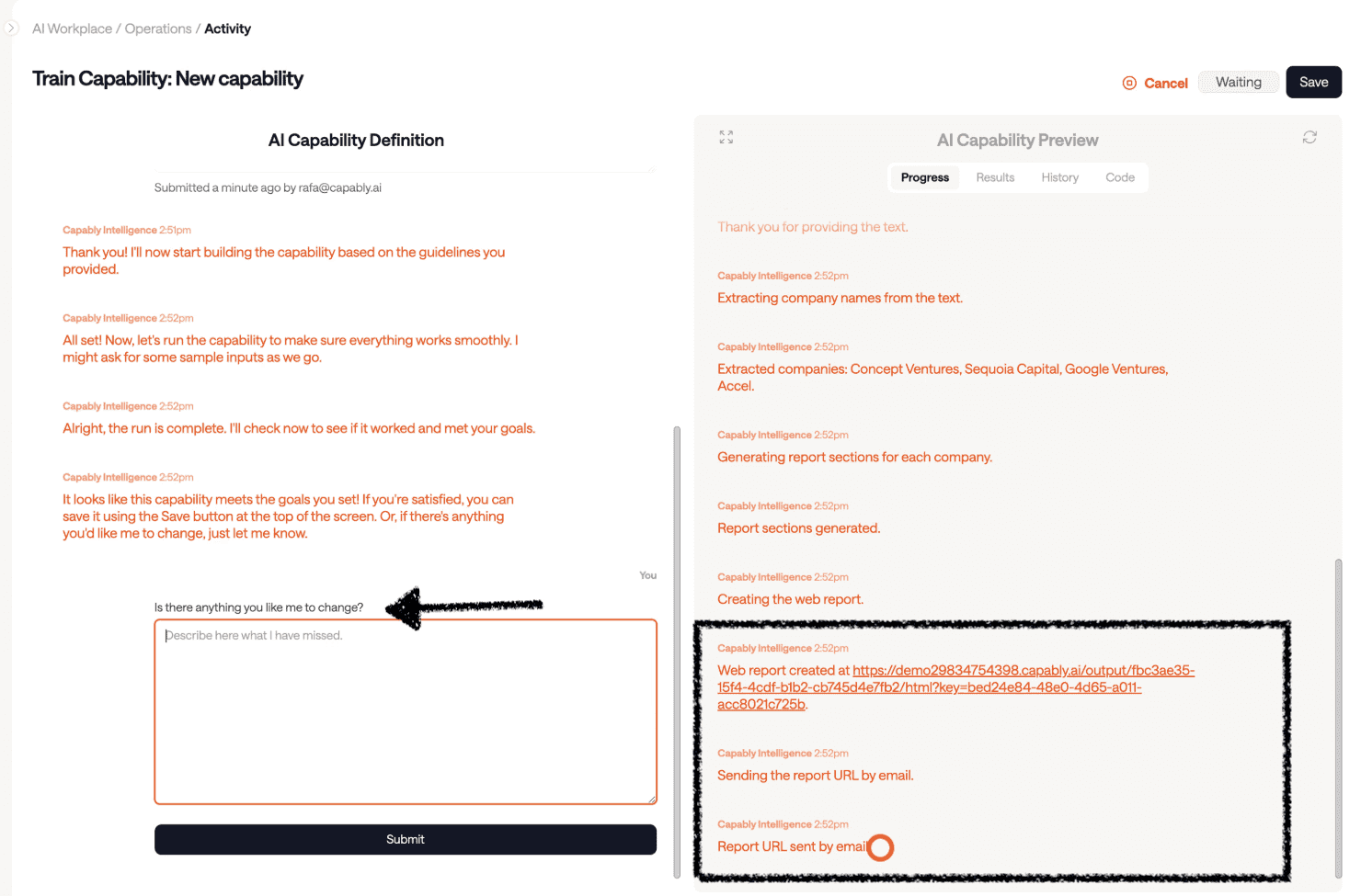 run and refine agentic workflow 