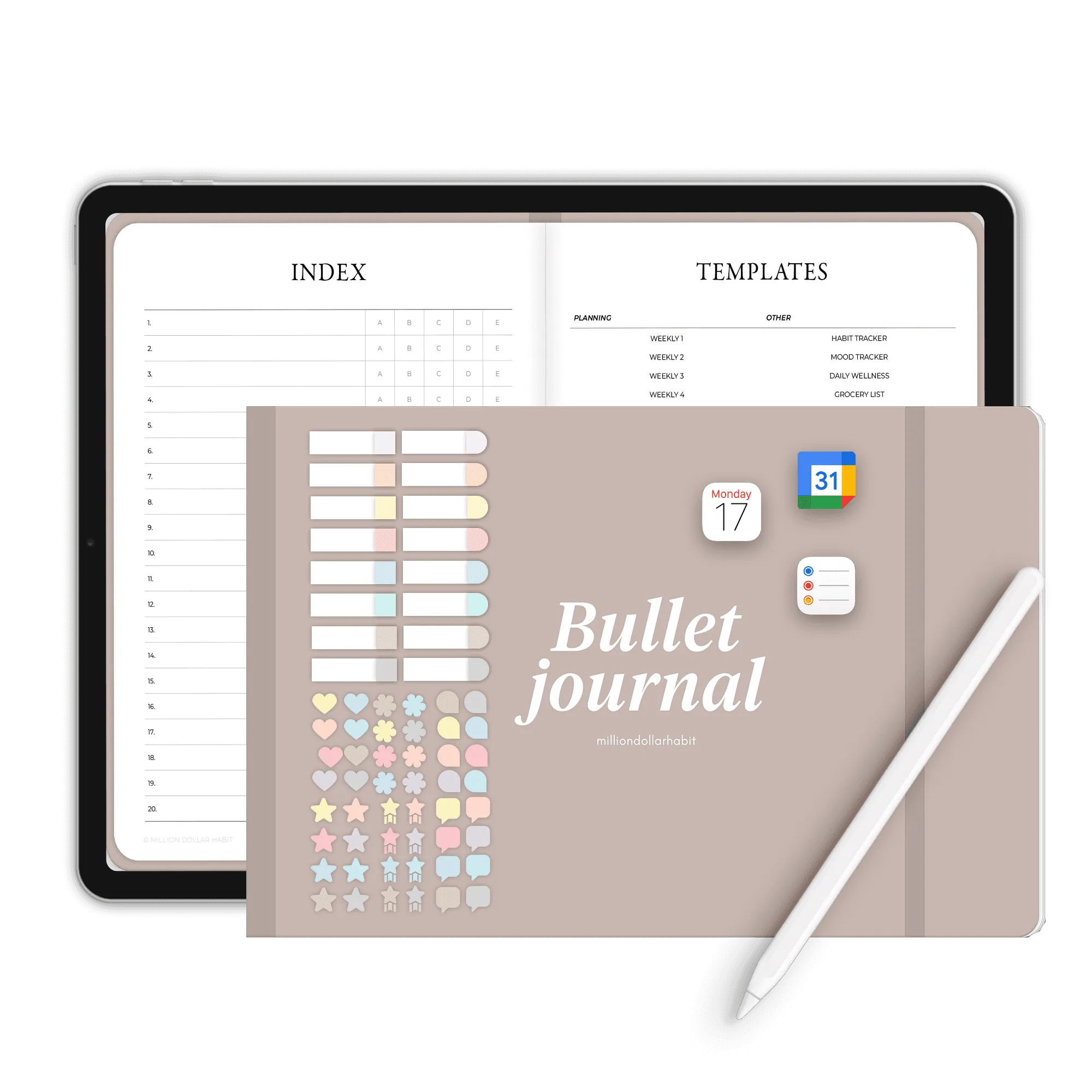 Digital Bullet Journal on iPad