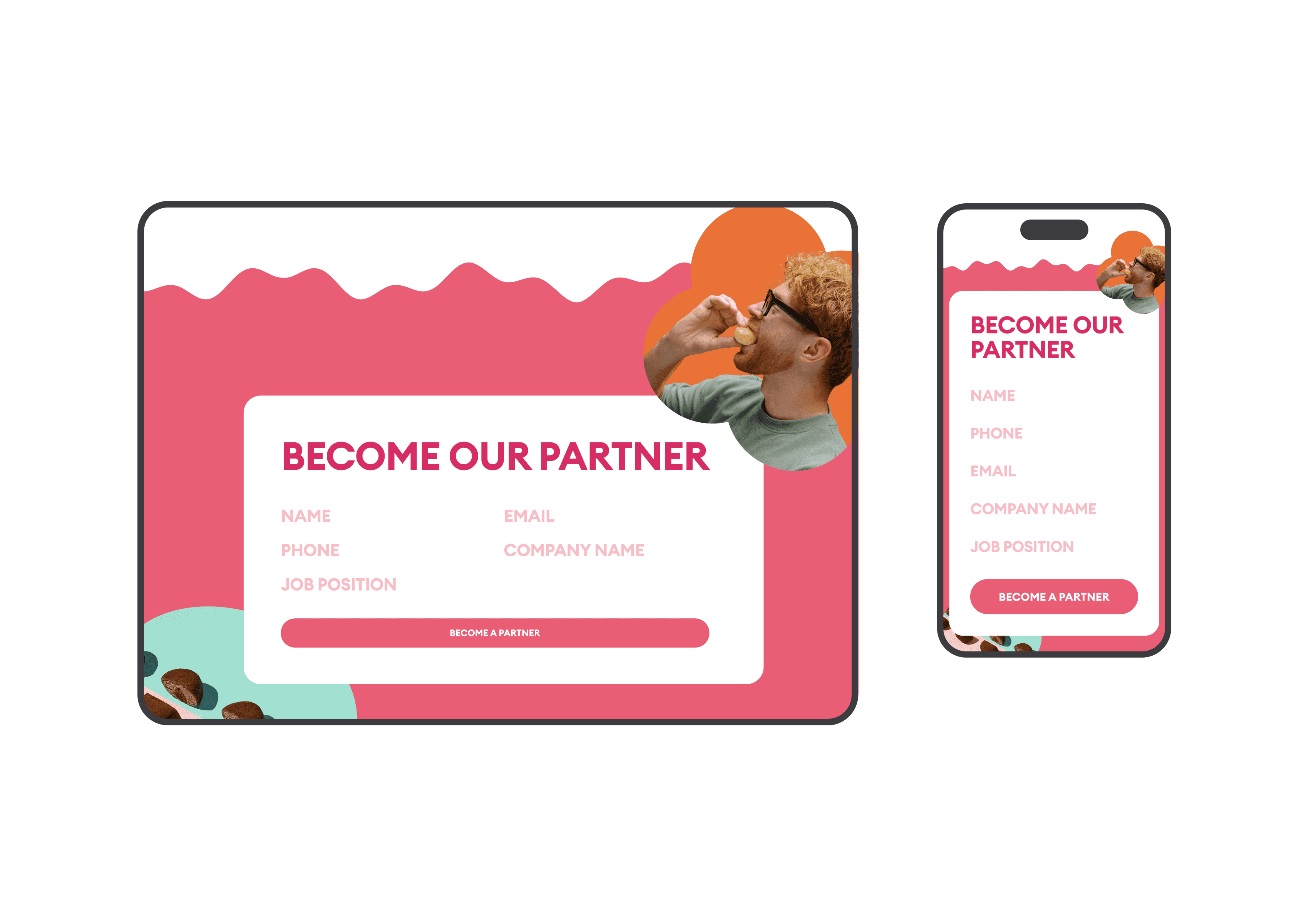 Desktop and mobile comparison of Moti website interface highlighting responsive design and visual consistency.