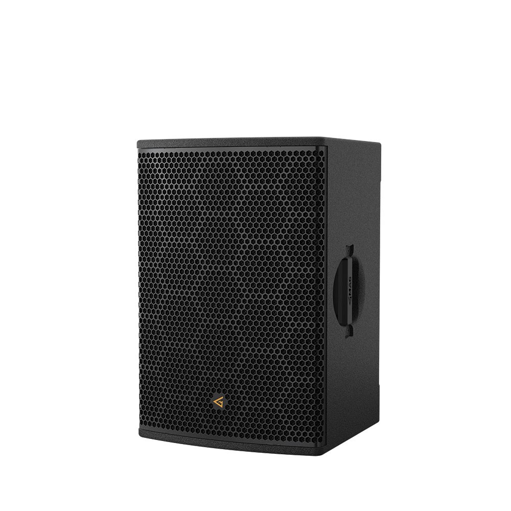 Black smart home device with screen showing time and temp
