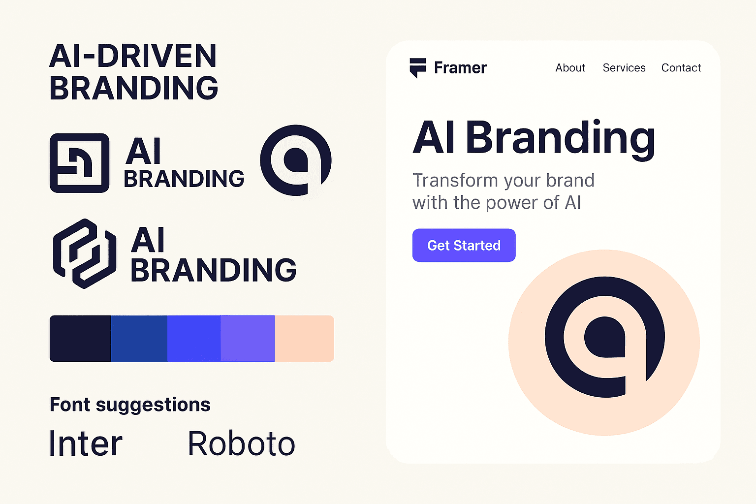 AI-Driven Branding for Framer Template