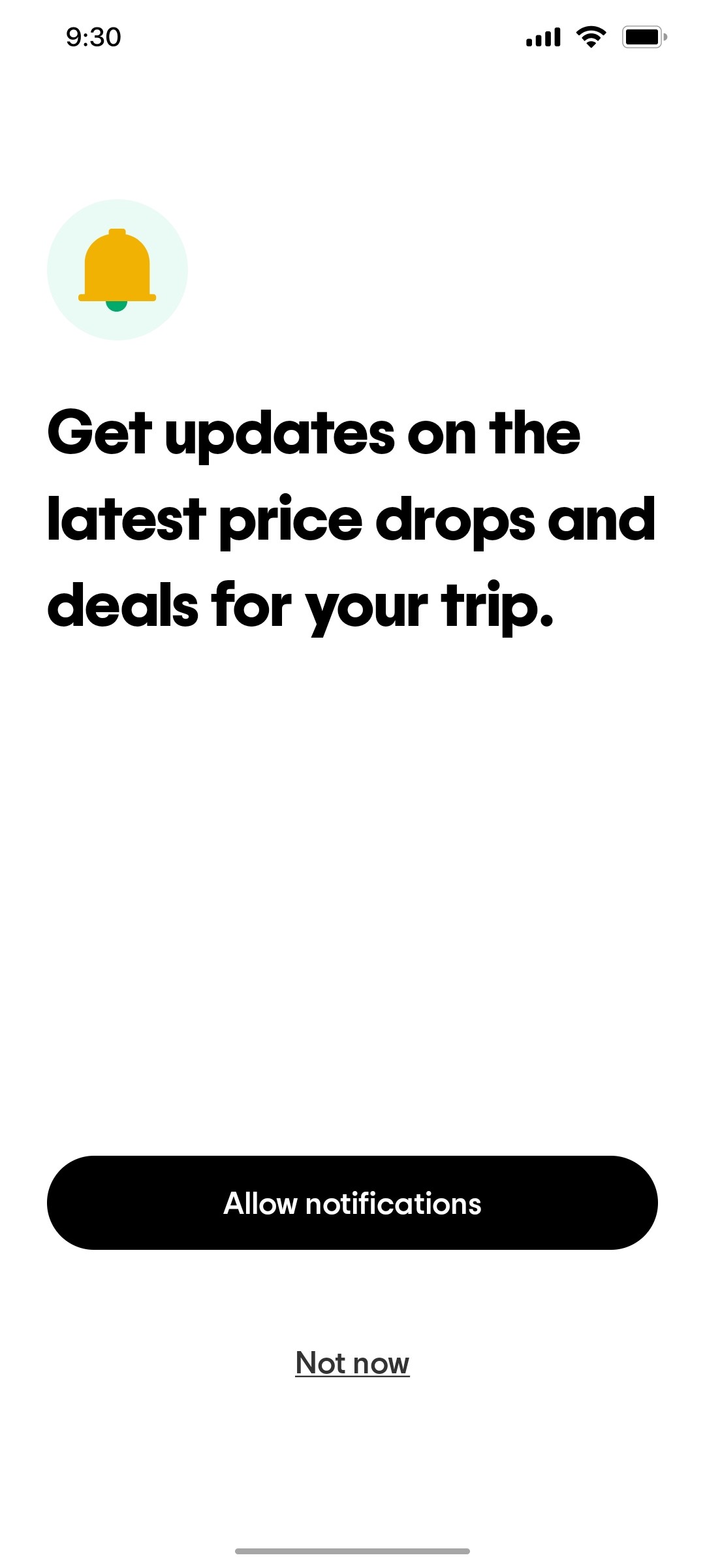 Tripadvisor Allow Notification Page Screen