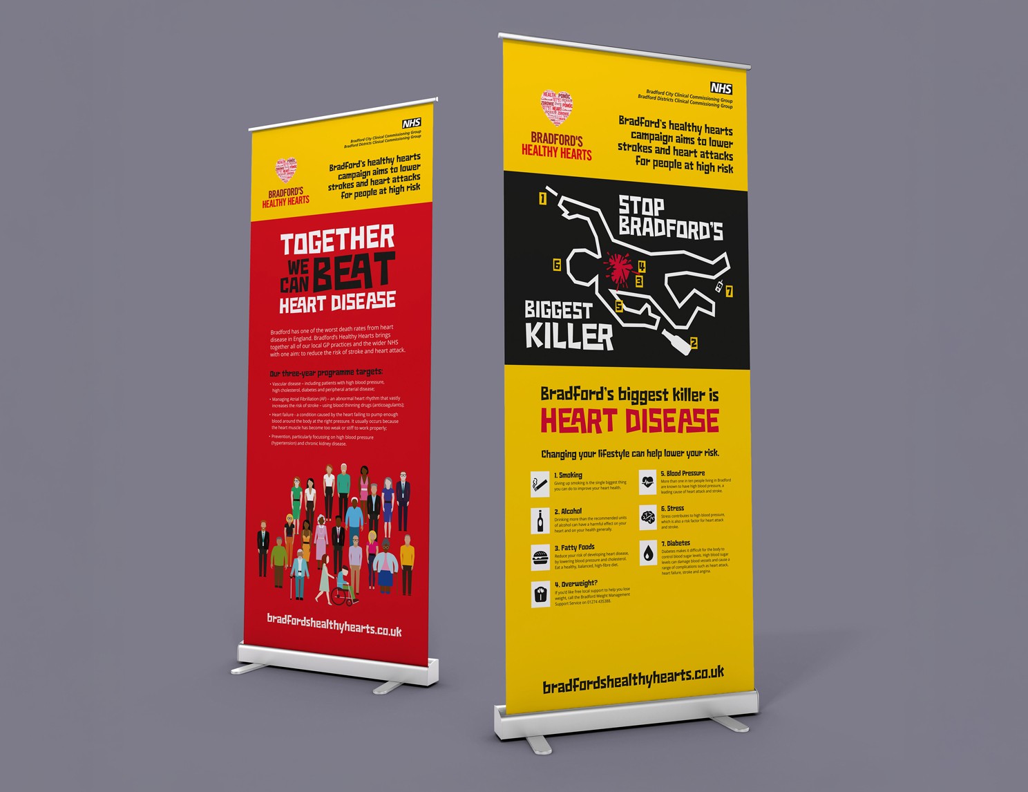 Bradford's Healthy hearts banners