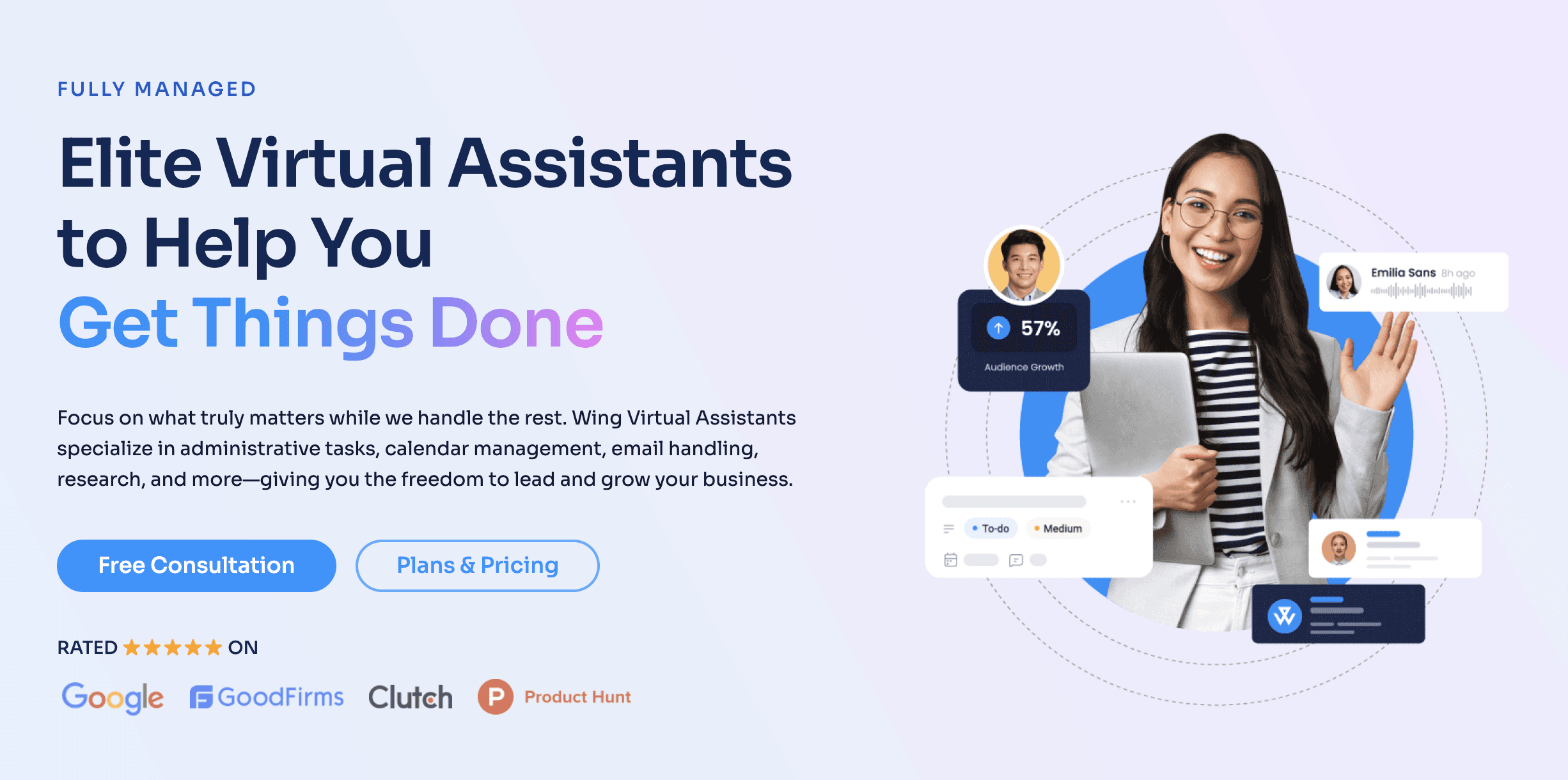 Wing Assistant header