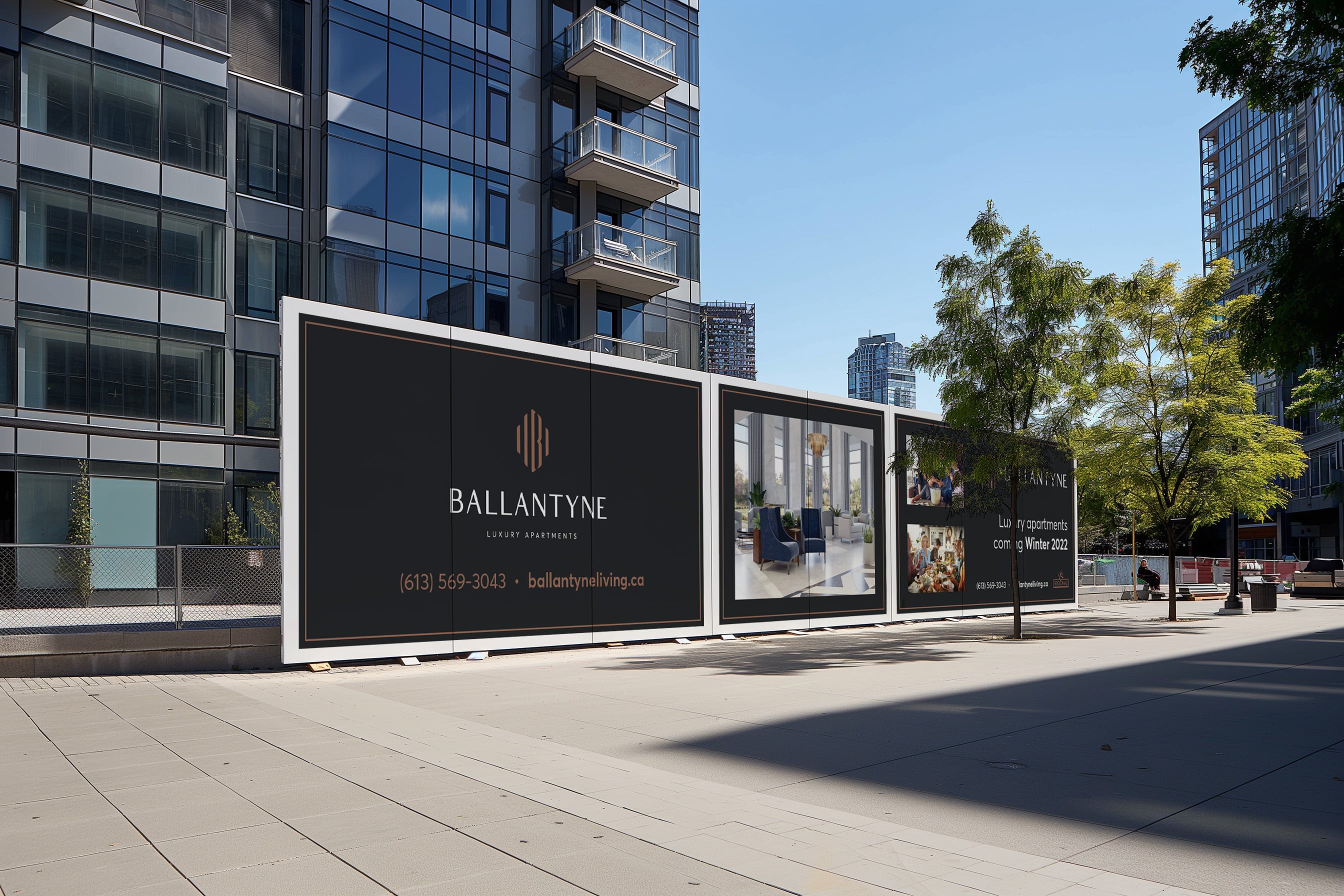 Ballantyne hoarding design.