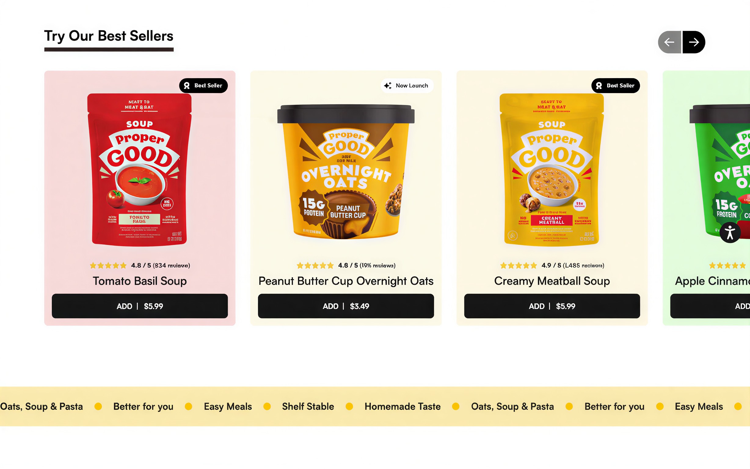 Home interface mockup