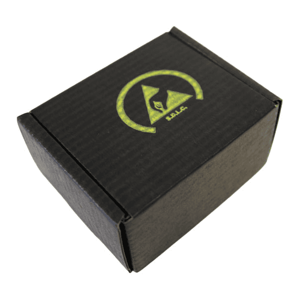 Engineer working closely with electrical equipment protected with ESD safety