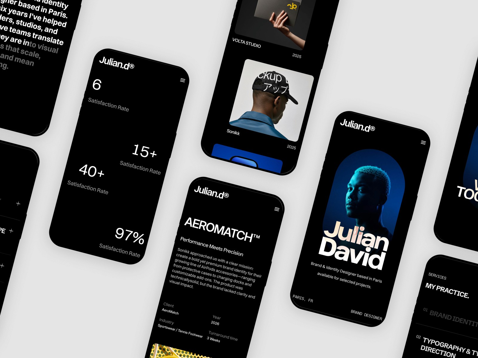 Juliand — 黑白极简专业作品集网站设计灵感