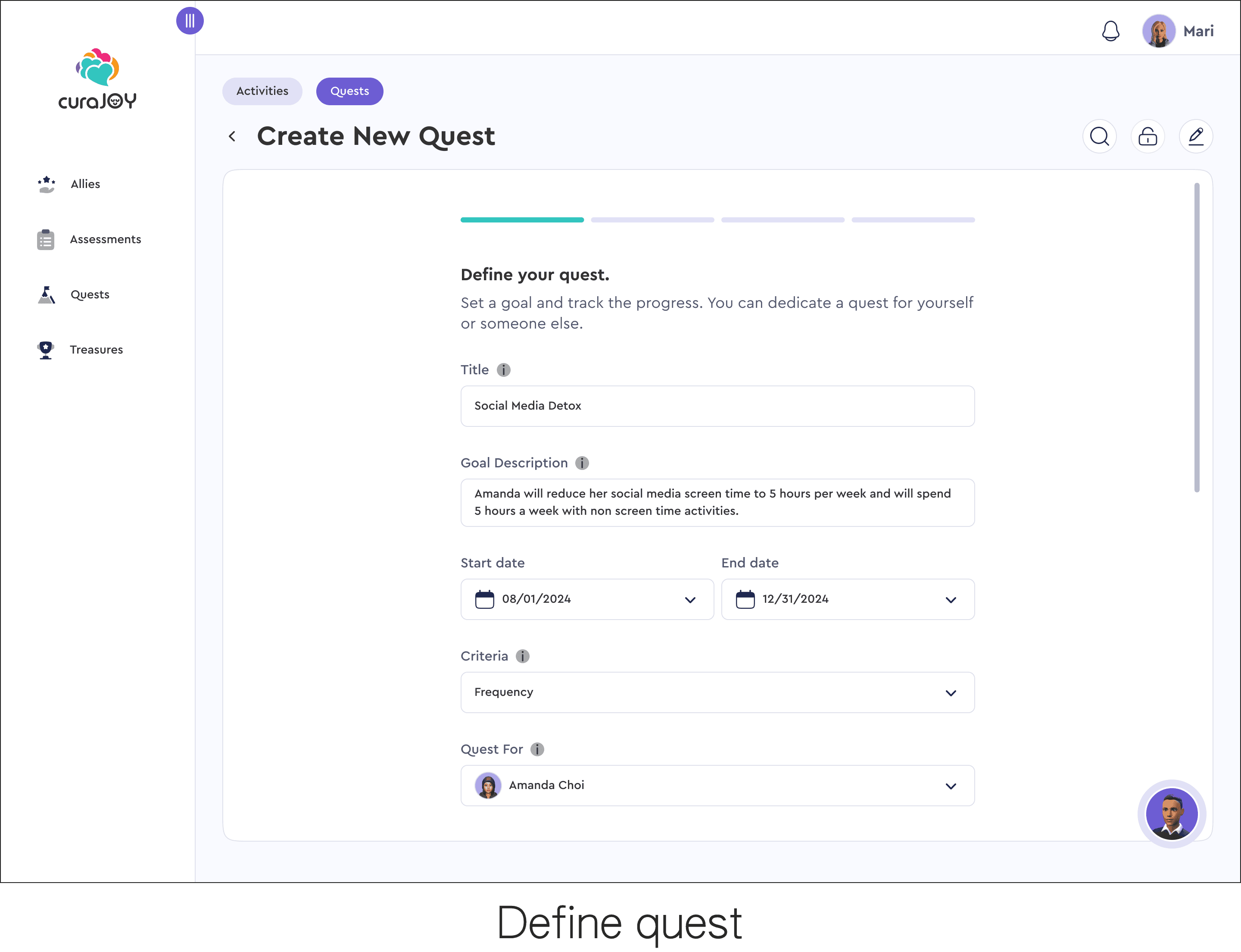 Step 1: Define Quest