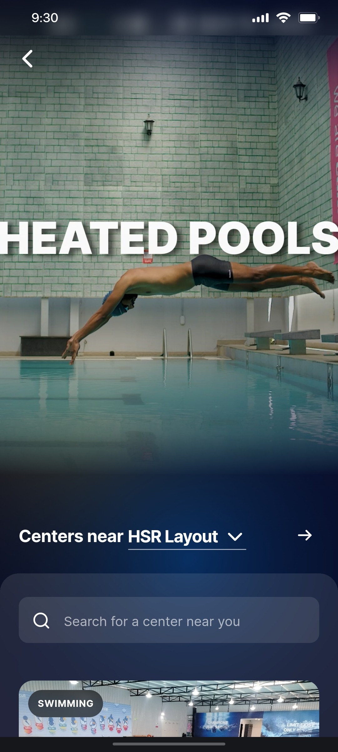 Cult.fit App  Search Screen