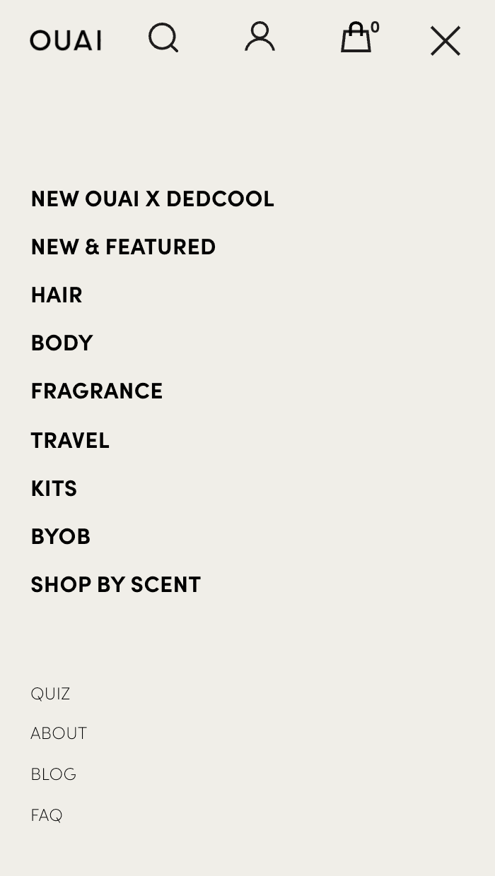 screen grab of website