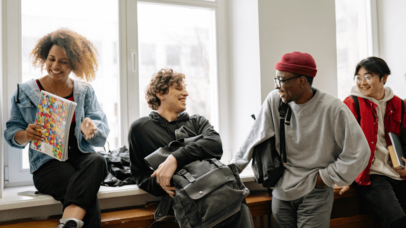 Roommates collaborating together in shared apartment
