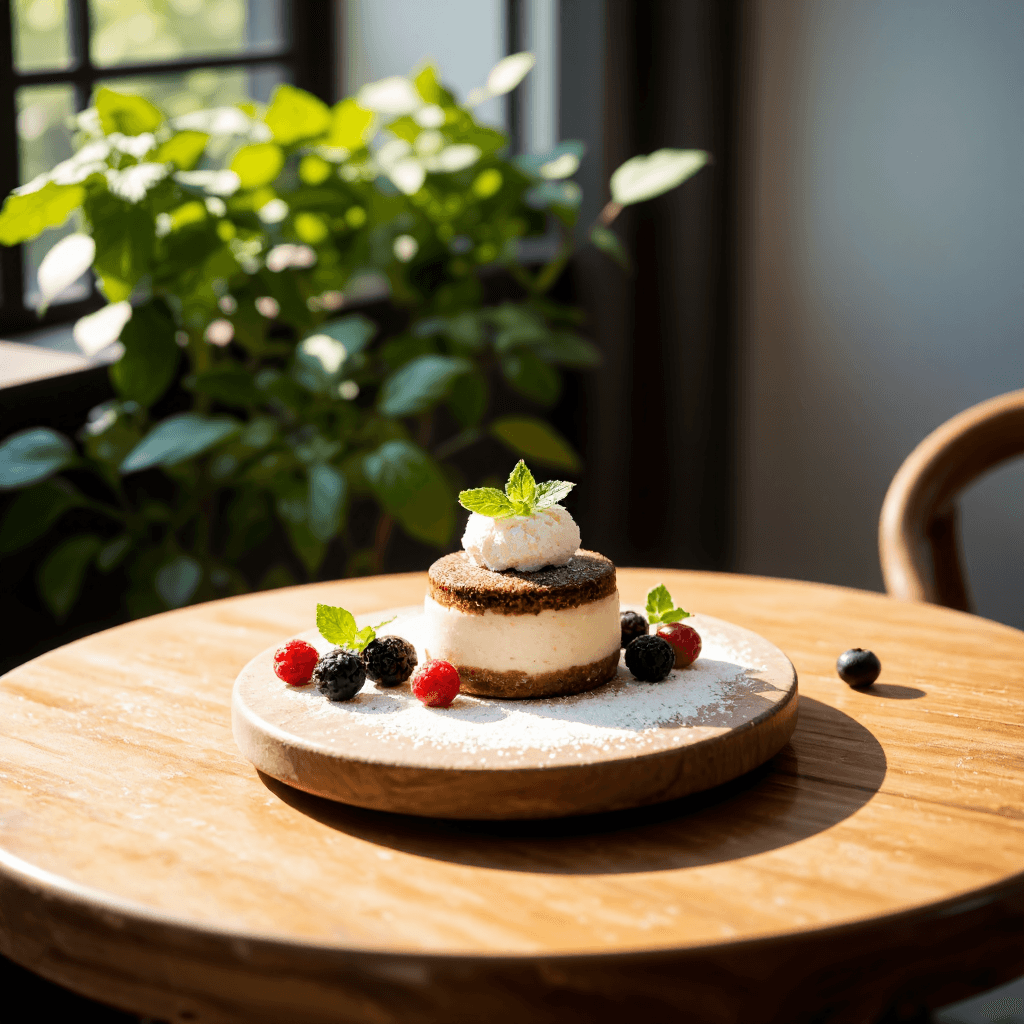 product photography of Gourmet Dessert